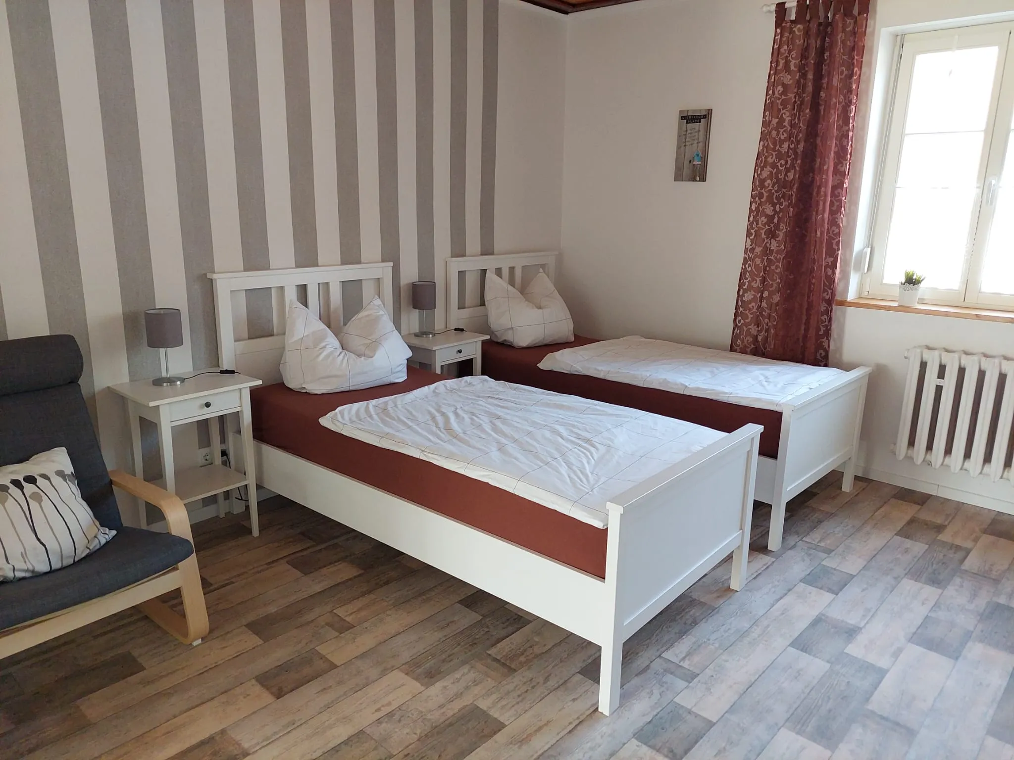 Schlafzimmer der Ferienwohnung zur Burg
